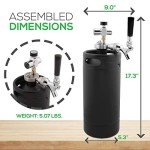 NutriChef Portable Mini Keg Dispenser System 128oz