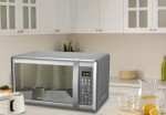 Emerson Compact Microwave Oven with Mirrored Finish