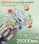 VEWIOR 2200W Professional Kitchen Blender with Cups