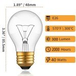 High Temp 300°C Oven Bulb, 2 Pack