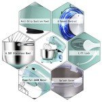 Aucma 6.5QT Blue Electric Stand Mixer