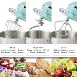 Aucma 6.5QT Blue Electric Stand Mixer