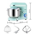 Aucma 6.5QT Blue Electric Stand Mixer