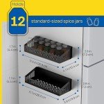 Magnetic Spice Rack Organizer for Refrigerator - 4 Pack