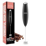 Powerful Handheld Milk Frother with Double Whisk