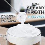 Powerful Handheld Milk Frother with Double Whisk