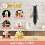 Powerful Handheld Milk Frother with Double Whisk