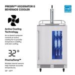 Zephyr Presrv™ 24" Stainless Steel Kegerator & Cooler
