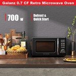 Galanz Retro Countertop Microwave Oven, Black