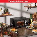 Galanz Retro Countertop Microwave Oven, Black