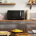Galanz Retro Countertop Microwave Oven, Black