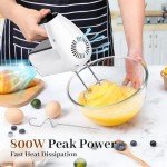 5-Speed Electric Hand Mixer with Attachments and Case