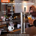 Dual Tap Stainless Steel Kegerator Tower Kit