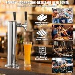 Dual Tap Stainless Steel Kegerator Tower Kit
