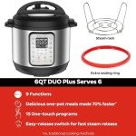 Instant Pot Duo Plus 9-in-1 Electric Cooker, 6 Quart