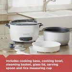 BLACK+DECKER 6-Cup Rice Cooker and Food Steamer