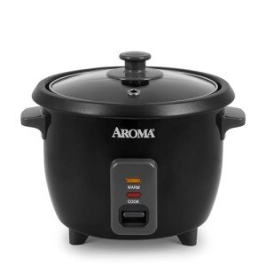 Aroma 1.5Qt Rice and Grain Cooker - Black