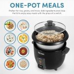Aroma 1.5Qt Rice and Grain Cooker - Black