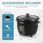 Aroma 1.5Qt Rice and Grain Cooker - Black