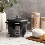 Aroma 1.5Qt Rice and Grain Cooker - Black