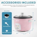 Aroma 4-Cup Rice cooker in Pink