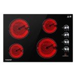 AMZCHEF 30" Electric Cooktop with 4 Burners