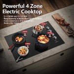 AMZCHEF 30" Electric Cooktop with 4 Burners