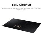 SAMSUNG 36" 5-Element Electric Cooktop - Black