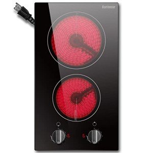Karinear 2-Burner Electric Cooktop with Knob Control