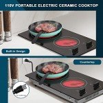 Karinear 2-Burner Electric Cooktop with Knob Control