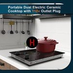 Karinear 2-Burner Electric Cooktop with Knob Control