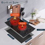 Karinear 2-Burner Electric Cooktop with Knob Control
