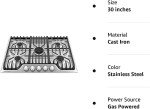 Frigidaire 30-Inch 5-Burner Gas Cooktop, Stainless Steel