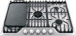 Frigidaire 30-Inch 5-Burner Gas Cooktop, Stainless Steel