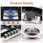 Eascookchef 30" Gas Cooktop with 5 Burners