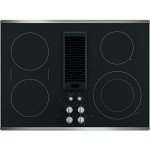 GE Profile 30" Downdraft Electric Cooktop - Black Glass