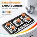 36" Stainless Steel Gas Cooktop with Griddle