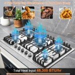 30" Built-In Gas Cooktop with Griddle & 5 Burners