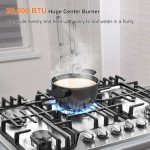 30" Built-In Gas Cooktop with Griddle & 5 Burners