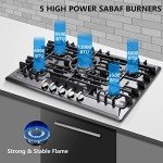 30" Stainless Steel Gas Cooktop with 5 Burners