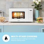 COMFEE Retro 700W Microwave with 11 Power Levels