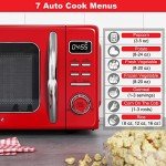 Galanz Retro Countertop Microwave Oven, Red