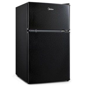 Midea Double Door Mini Fridge with Freezer, 3.1 cu ft