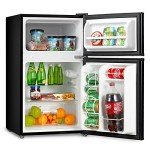 Midea Double Door Mini Fridge with Freezer, 3.1 cu ft