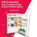 Frigidaire Retro Compact Fridge with Built-In Opener