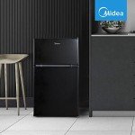 Midea Double Door Mini Fridge with Freezer, 3.1 cu ft
