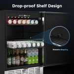 Mojgar 24 Inch Weatherproof Outdoor Beverage Fridge