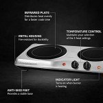 OVENTE 1700W Double Burner Electric Hot Plate