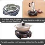 IMUSA Electric Single Burner 1100-Watts, Black