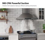 IKTCH 30" Wall Mount Range Hood, 900 CFM